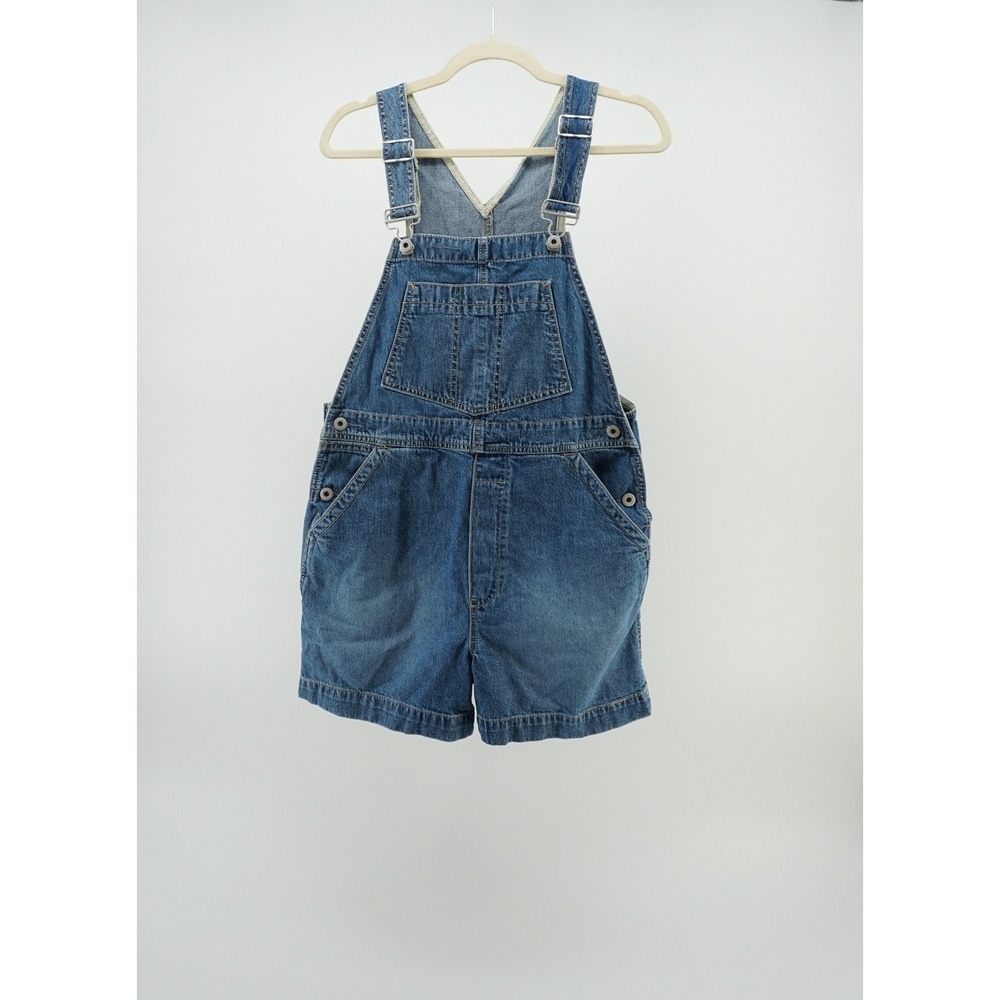 Y2K Gap Denim Shortalls Classic Casual Americana Retro Medium Wash Blue size S